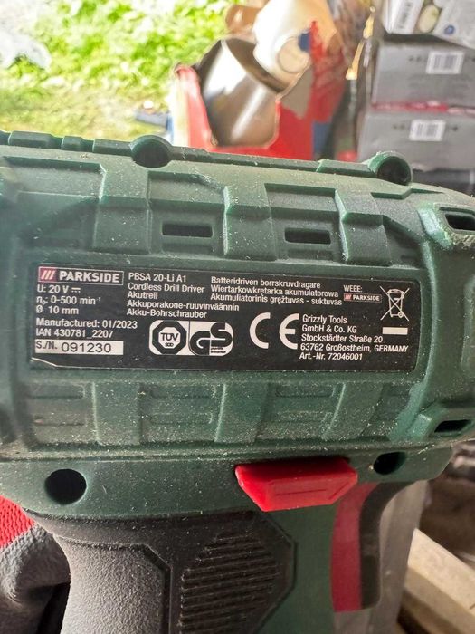 Wiertarko wkrętarka akumulatorowa Parkside PBSA 20V
