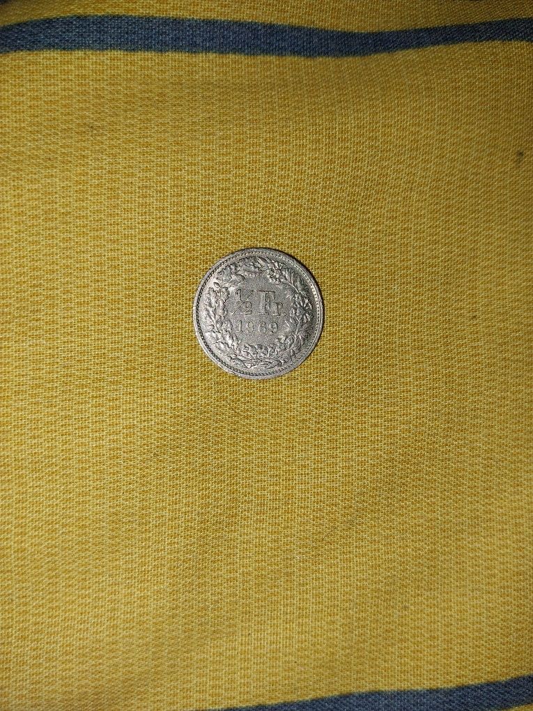 Moeda 1/2 franco Suíça 1969
