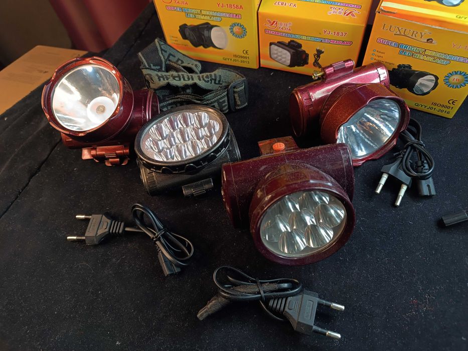 Продам налобные фонари 4шт