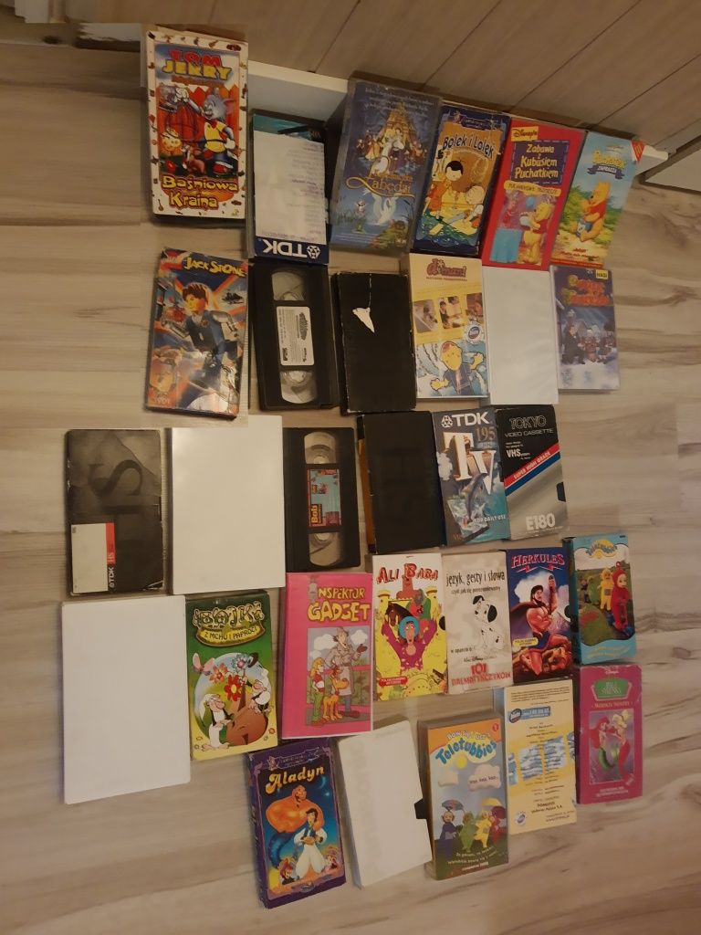 Kasety VHS bajki lata 80 - 90 komplet  30 szt (1,33zl/szt)