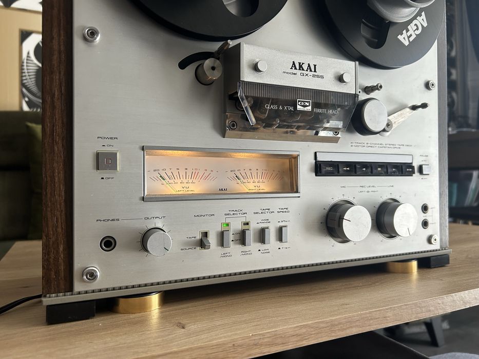 Magnetofon Szpulowy Akai GX-255 Szpule*Naby*Serwis/Piekny/Lapka Akai!