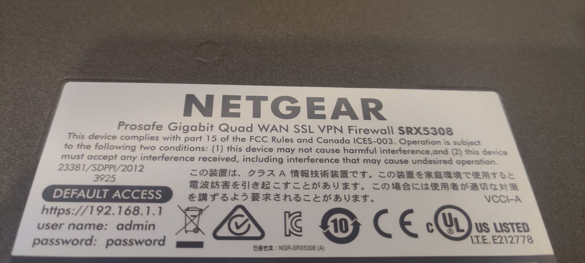Netgear QUAD WAN SSL Gigabit VPN FW Zapora sieciowa
