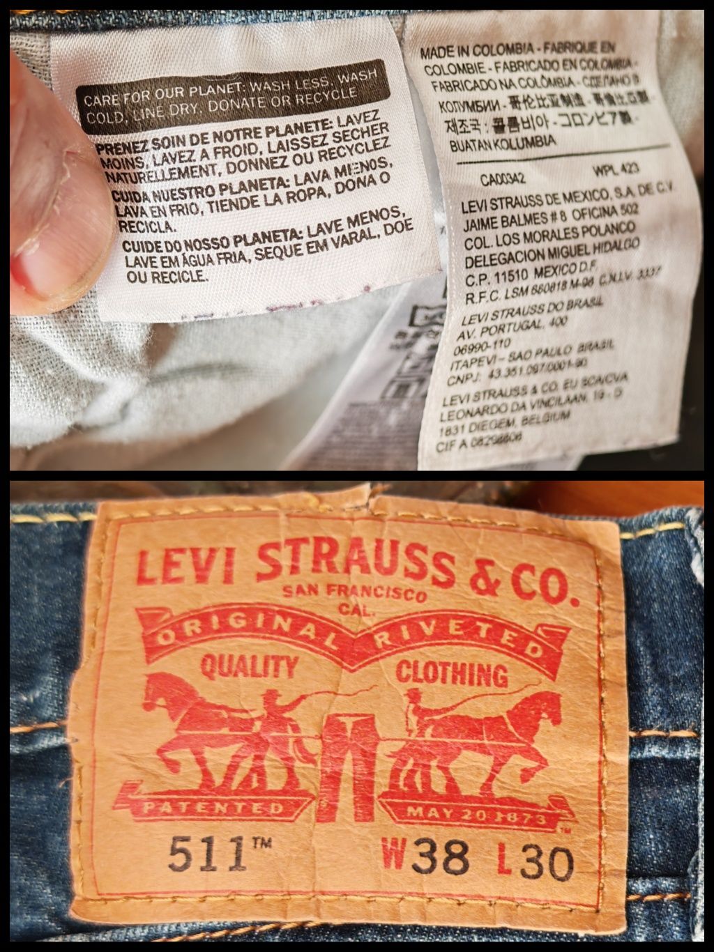 Calças Levis 511 praticamente novas