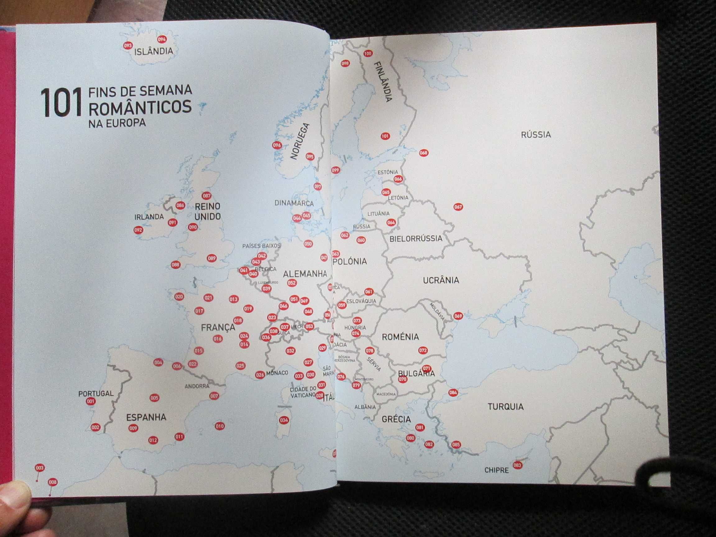 101 Fins-de-Semana Românticos na Europa, encadernado e muito ilustrado