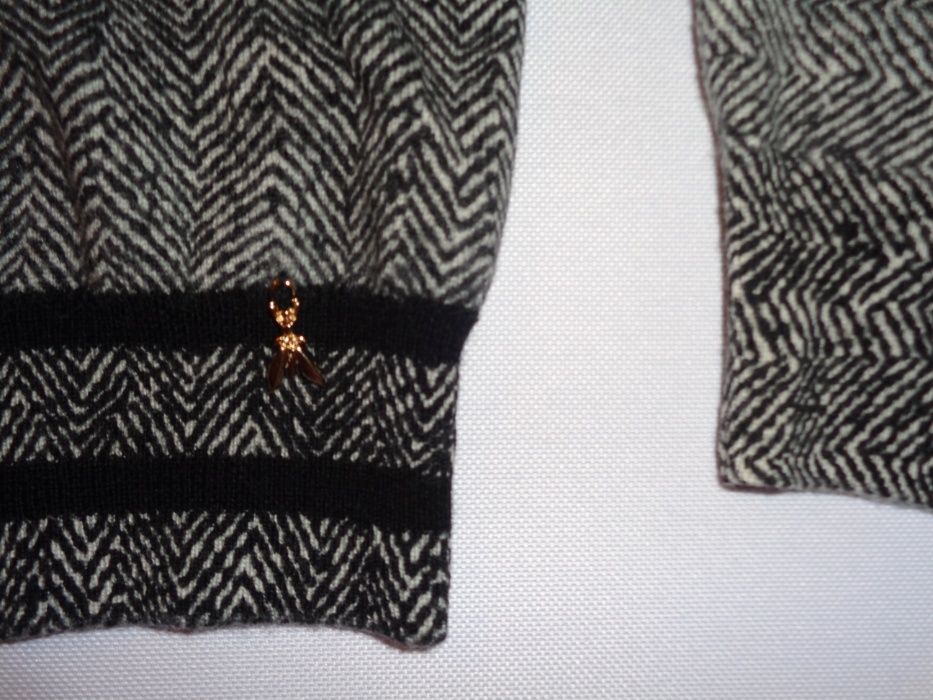 PATRIZIA PEPE 100% Wool bluzka cieńki sweter odkryte ramiona S/M