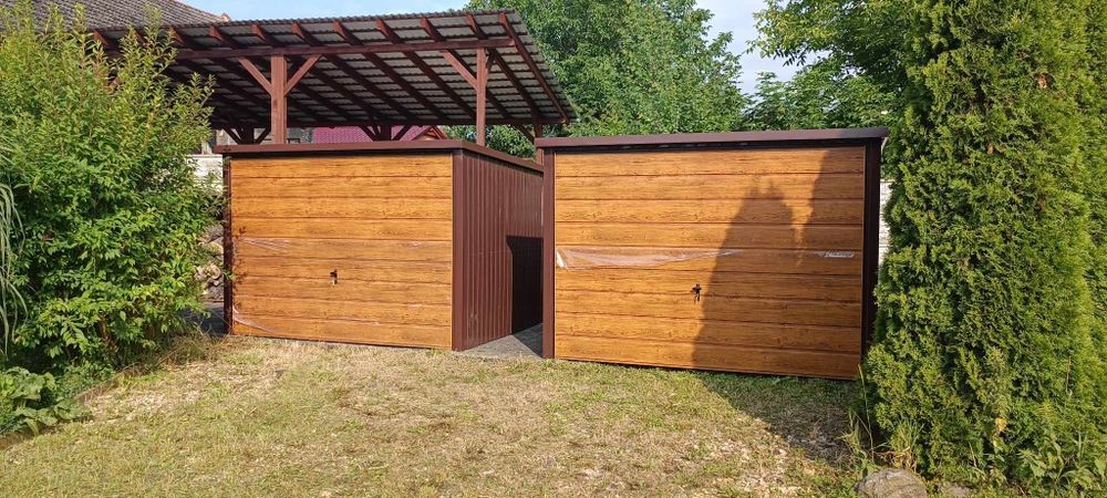 Garaz blaszak 6x6 brąz ma producent garaży t