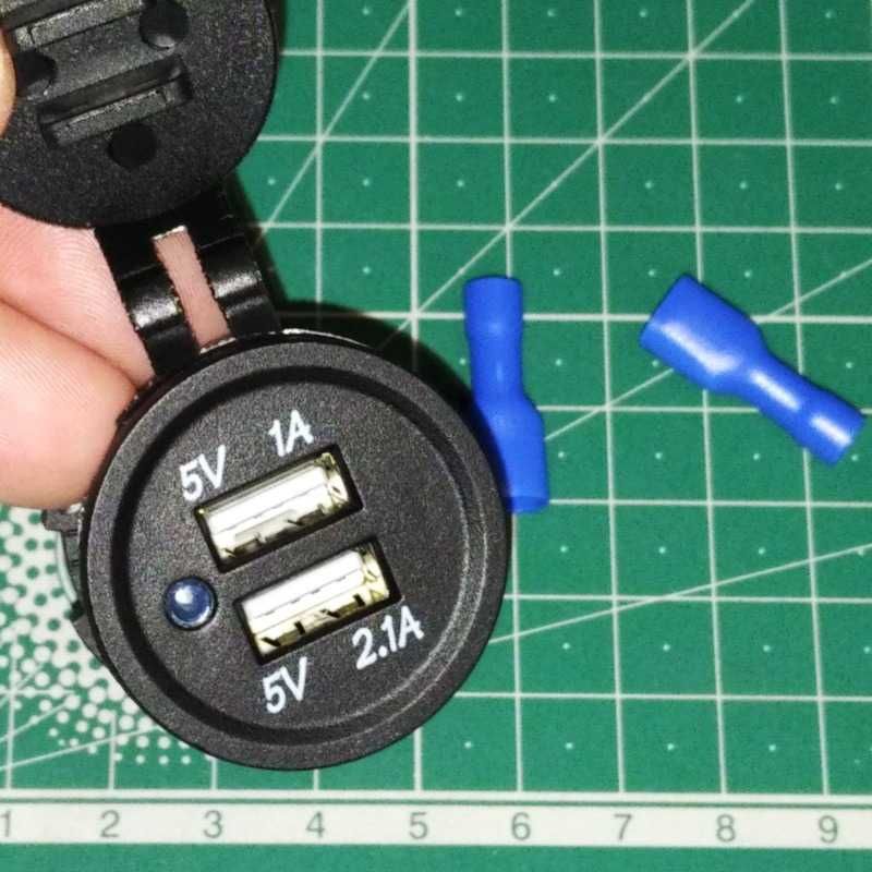 Tomada isqueiro ou USB dupla 12V 24V embutir