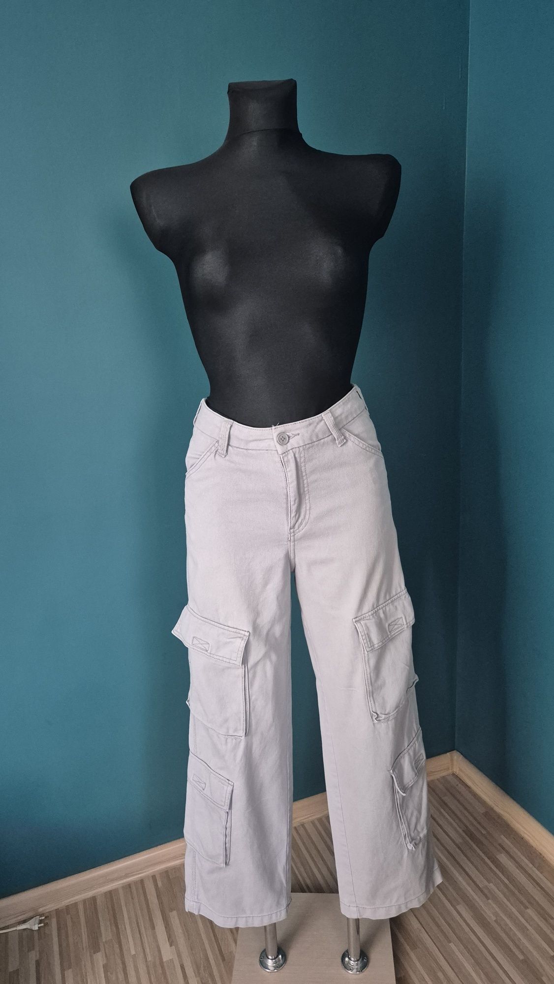 Spodnie damskie bojówki r. 34 H&M