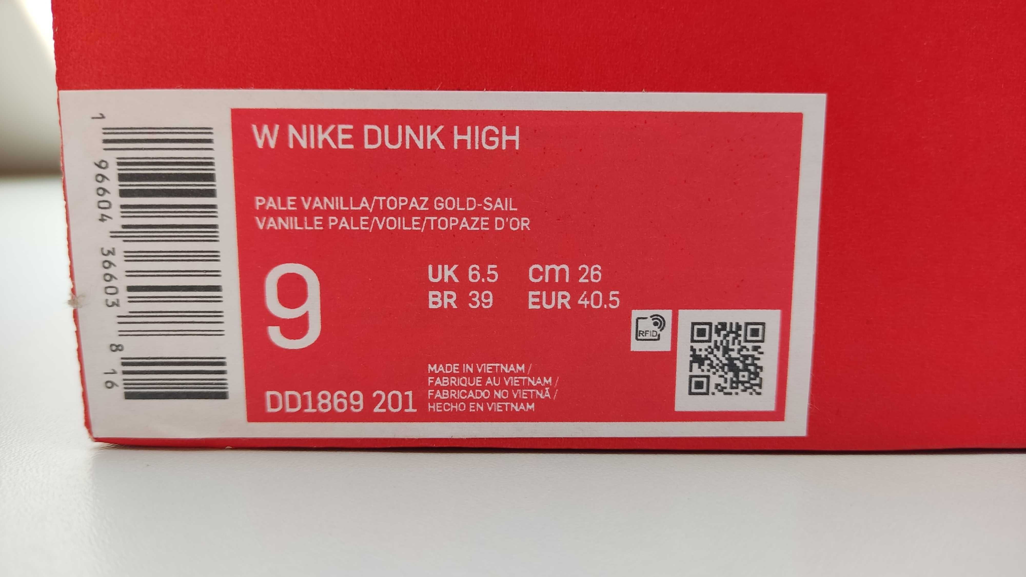 Buty NIKE Dunk High Pale Vanilla - nowe