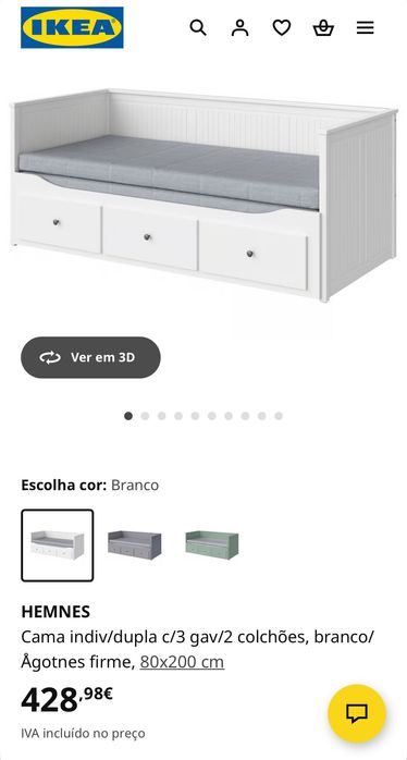 Cama dupla Hemnes