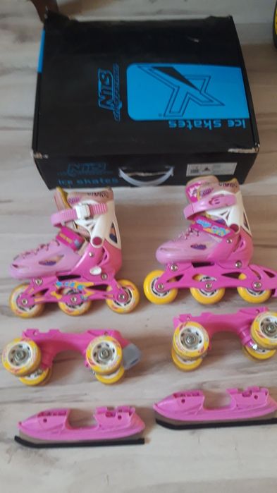 Łyżworolki Wrotki Łyżwy 3w1  27-30