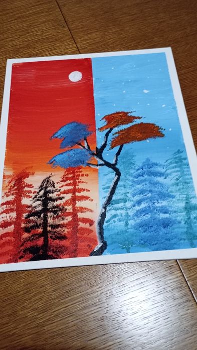 Obraz na ścianę - obrazek z drzewem