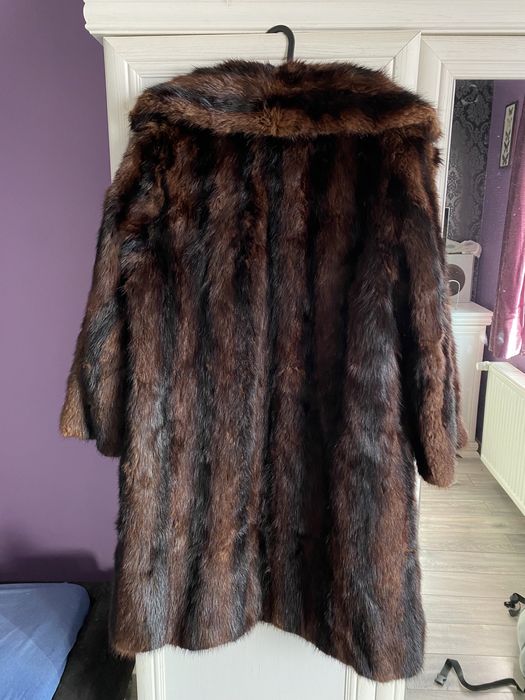 Futro naturalne z norek norki vintage retro S M