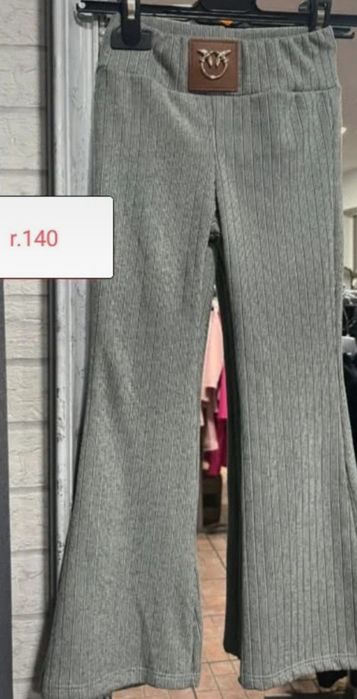 Spodnie siwe prążkowane,jak nowe