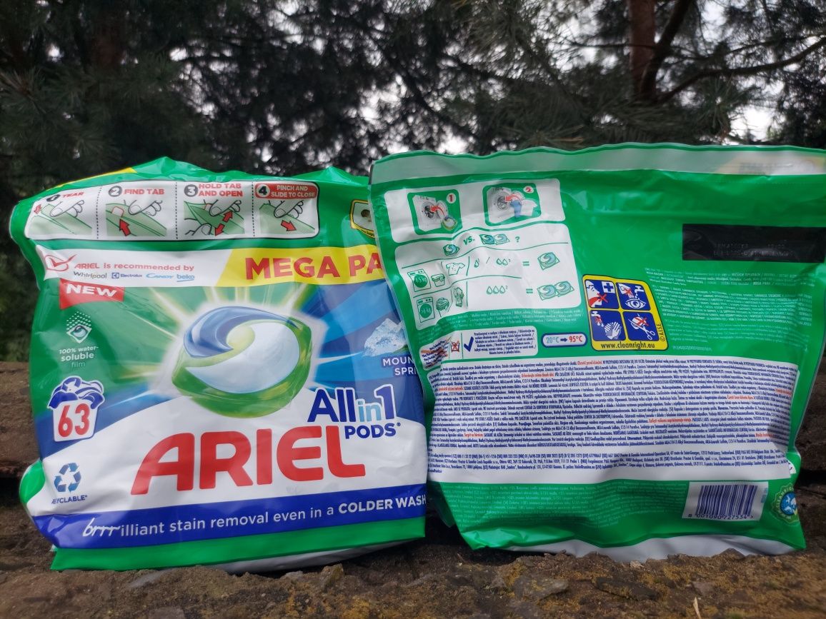 Капсули для прання Ariel all in one pods  , 63штук