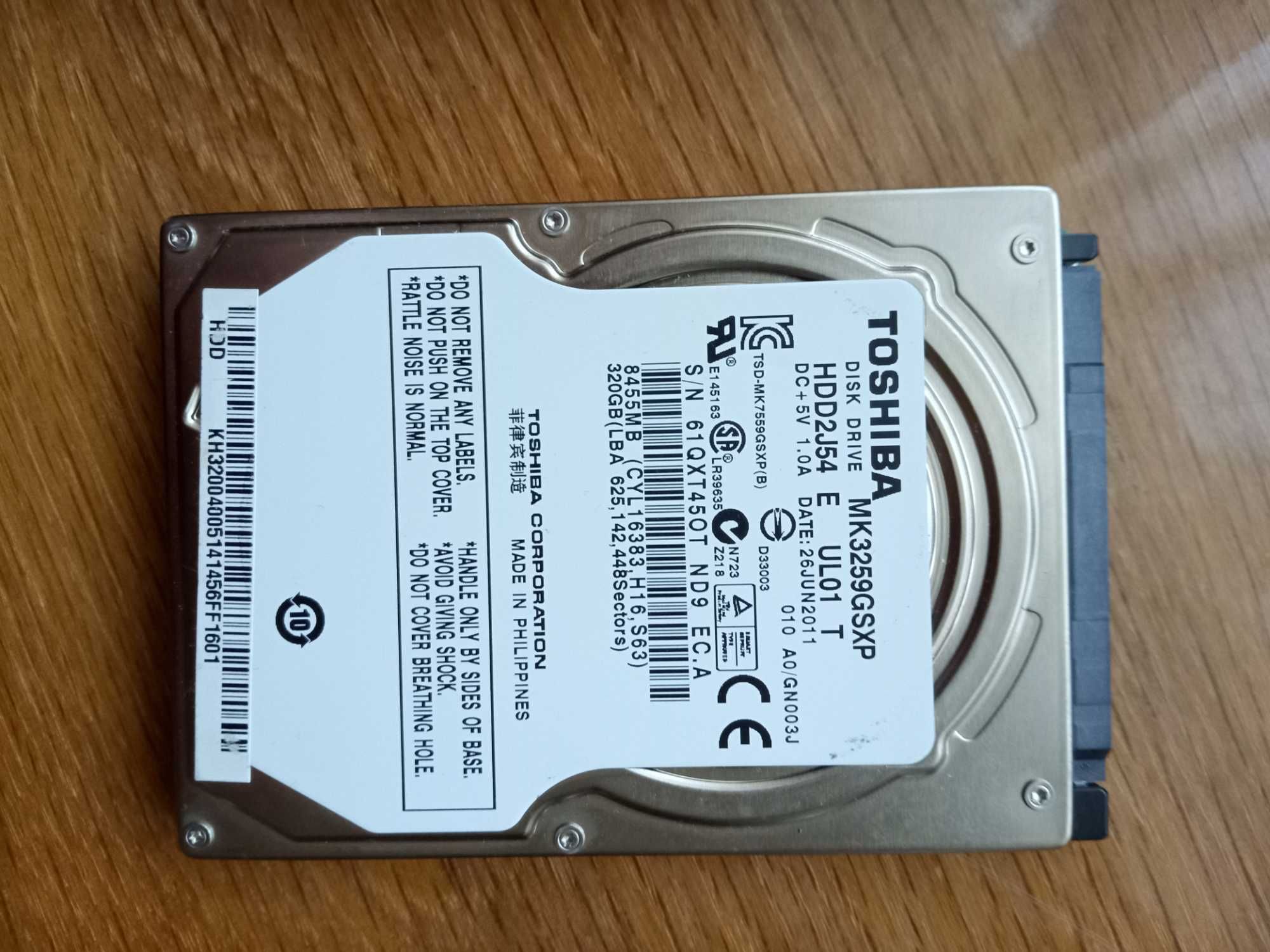 Жосткі диски на 160 GB, 320 GB, не робочі