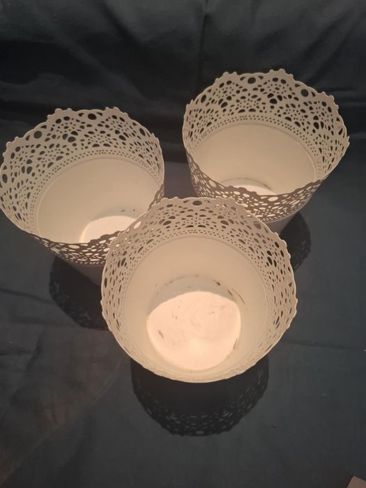 Zestaw doniczka metalowych Ikea