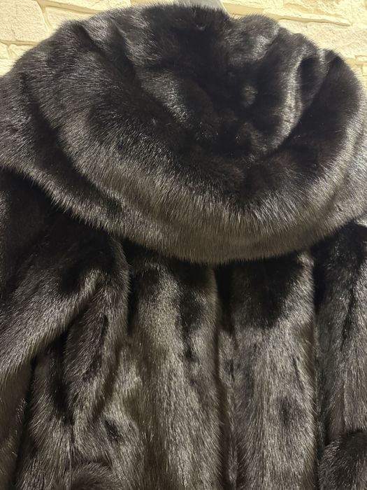 Норковая шуба с капюшоном Греция, ог 120