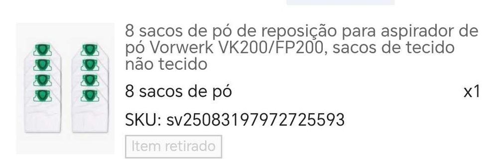 8 filtros aspirador vorvek VK200- marca  branca