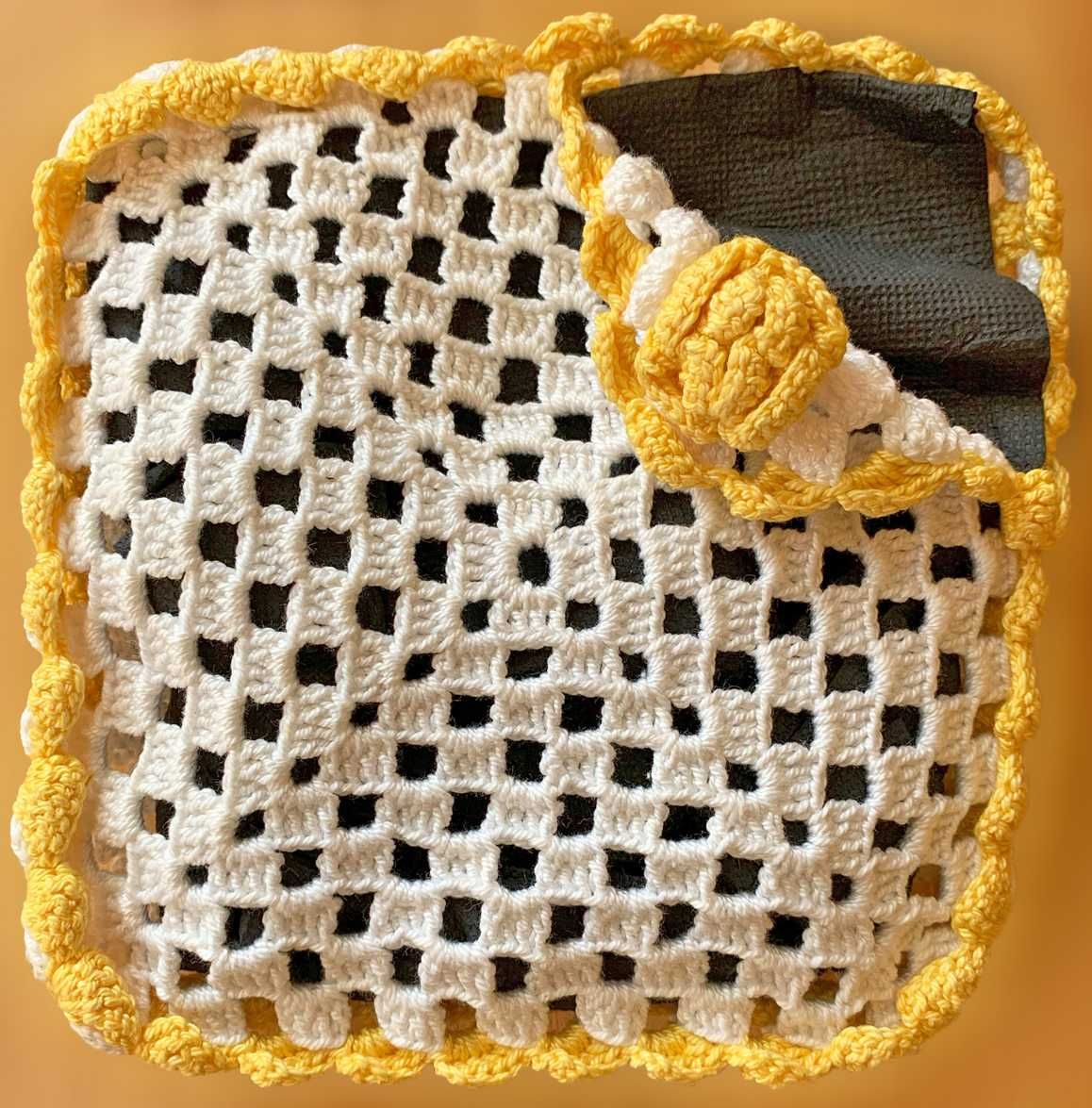 Porta-Guardanapos em Crochet, Novo/Único/Exclusivo
