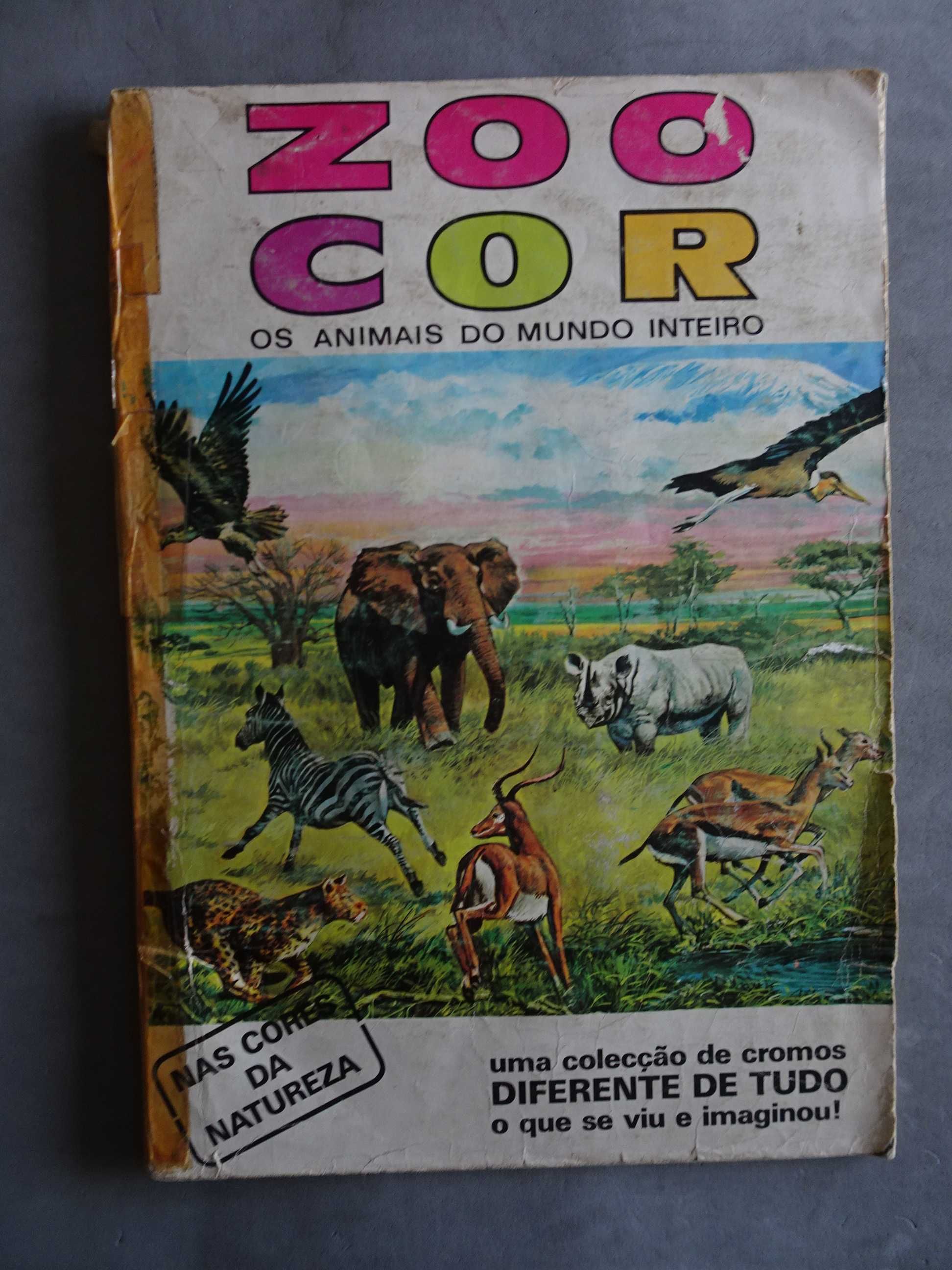 Caderneta de cromos Zoo Cor Os animais mundo inteiro (faltam 3 cromos)