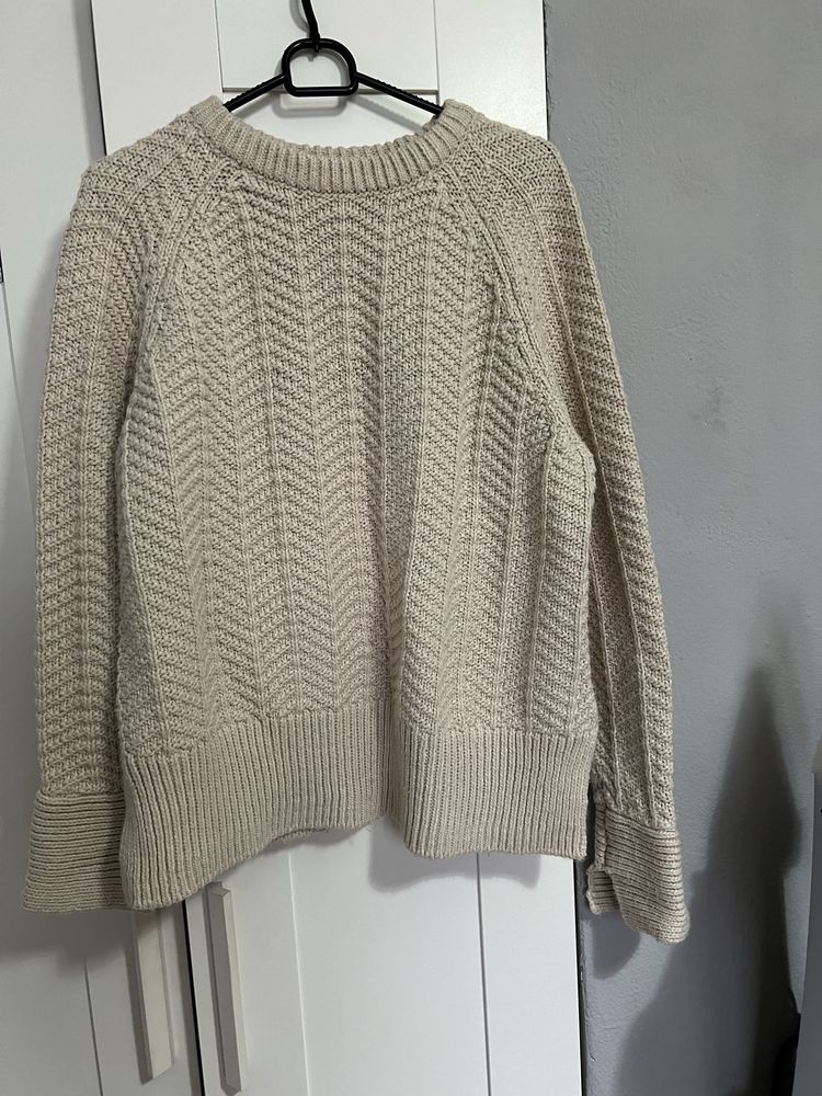 Sweter h&m beżowy gruby