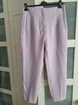 Wrzosowe spodnie z wysokim stanem Zara XL 42 L 40 letnie eleganckie
