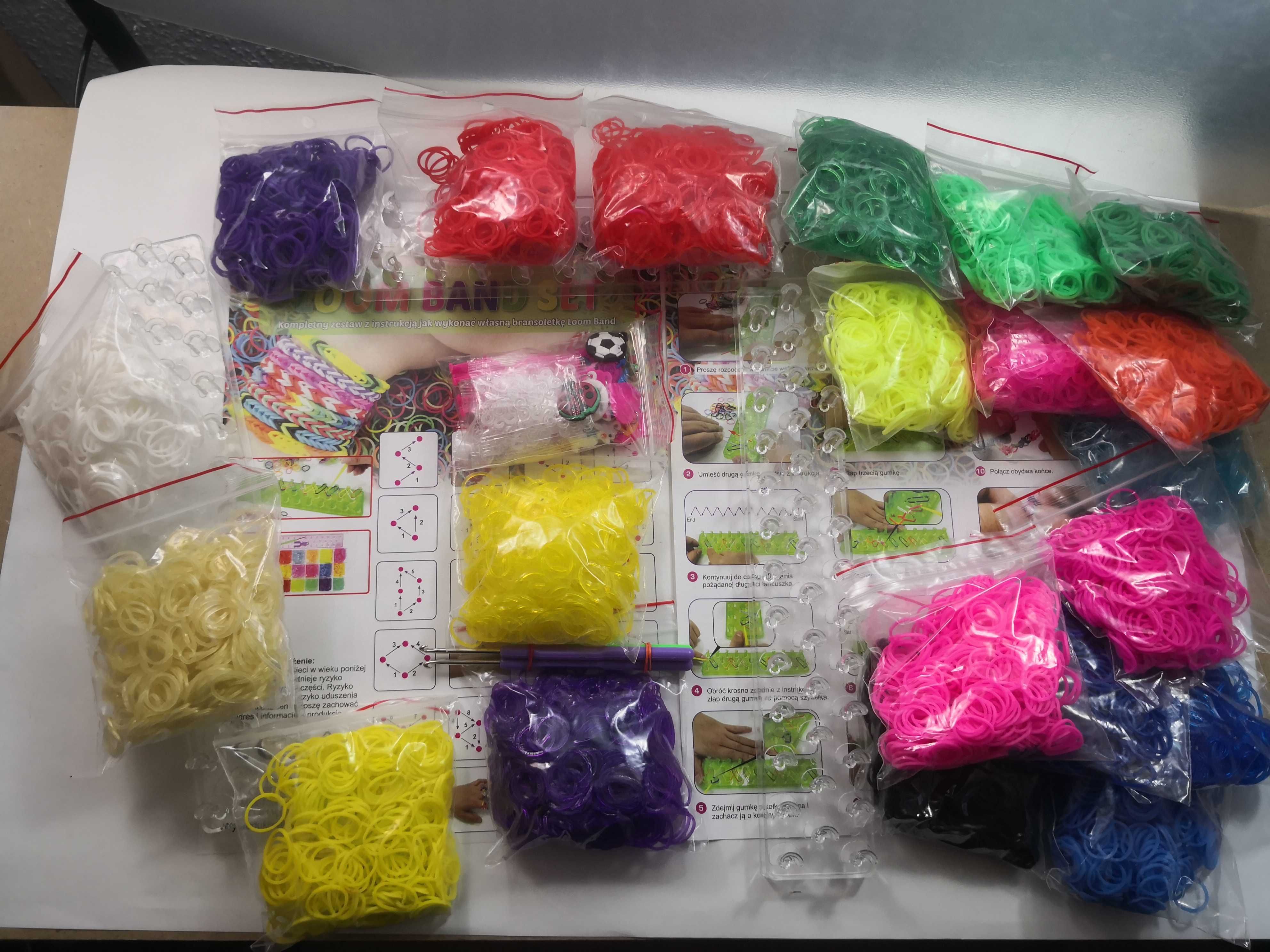 MEGA zestaw Loom Bands 6000 sztuk gumki do zaplatania bransoletek