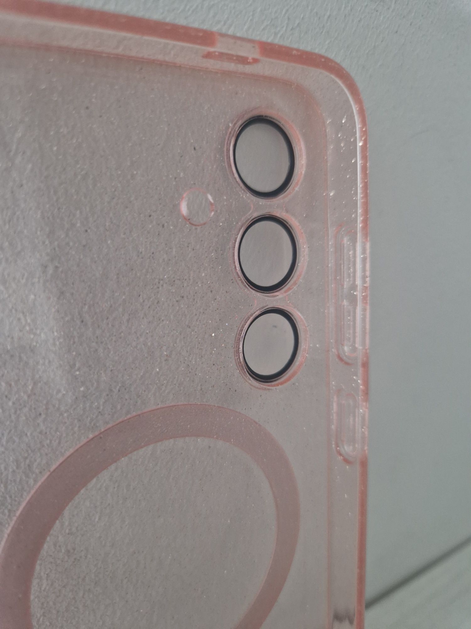 Glitter Magsafe Case do Samsung Galaxy S23 różowy clear