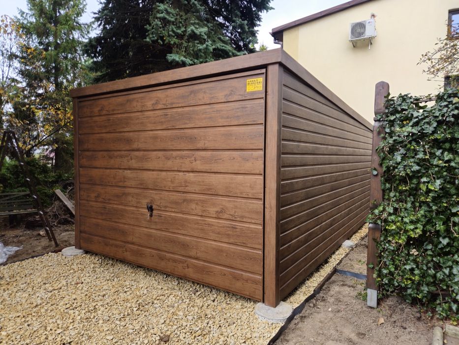 .3x5 MAŁ Garaze Blaszane Garaz Blaszany Blaszak Blaszaki Drewnopodobny