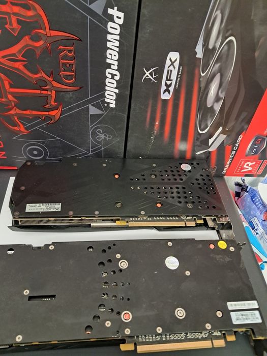 Видеокарта б\у XFX RED DEVIL RX480 8GB холодные отличное состояние