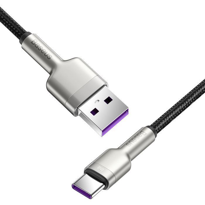 Kabel 2M Baseus mocny przewód nylonowy Cafule Metal USB do USB-C Type