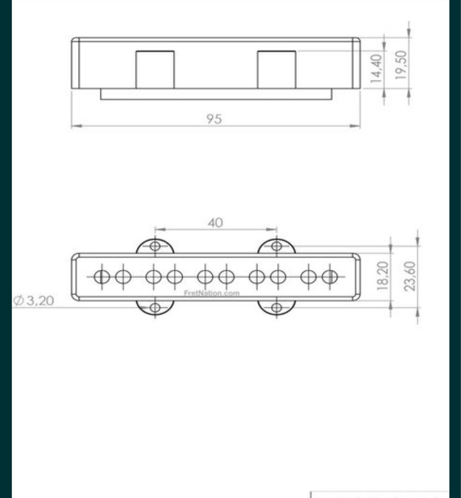 jazz bass pickup przystawka Sadowsky  5 bridge