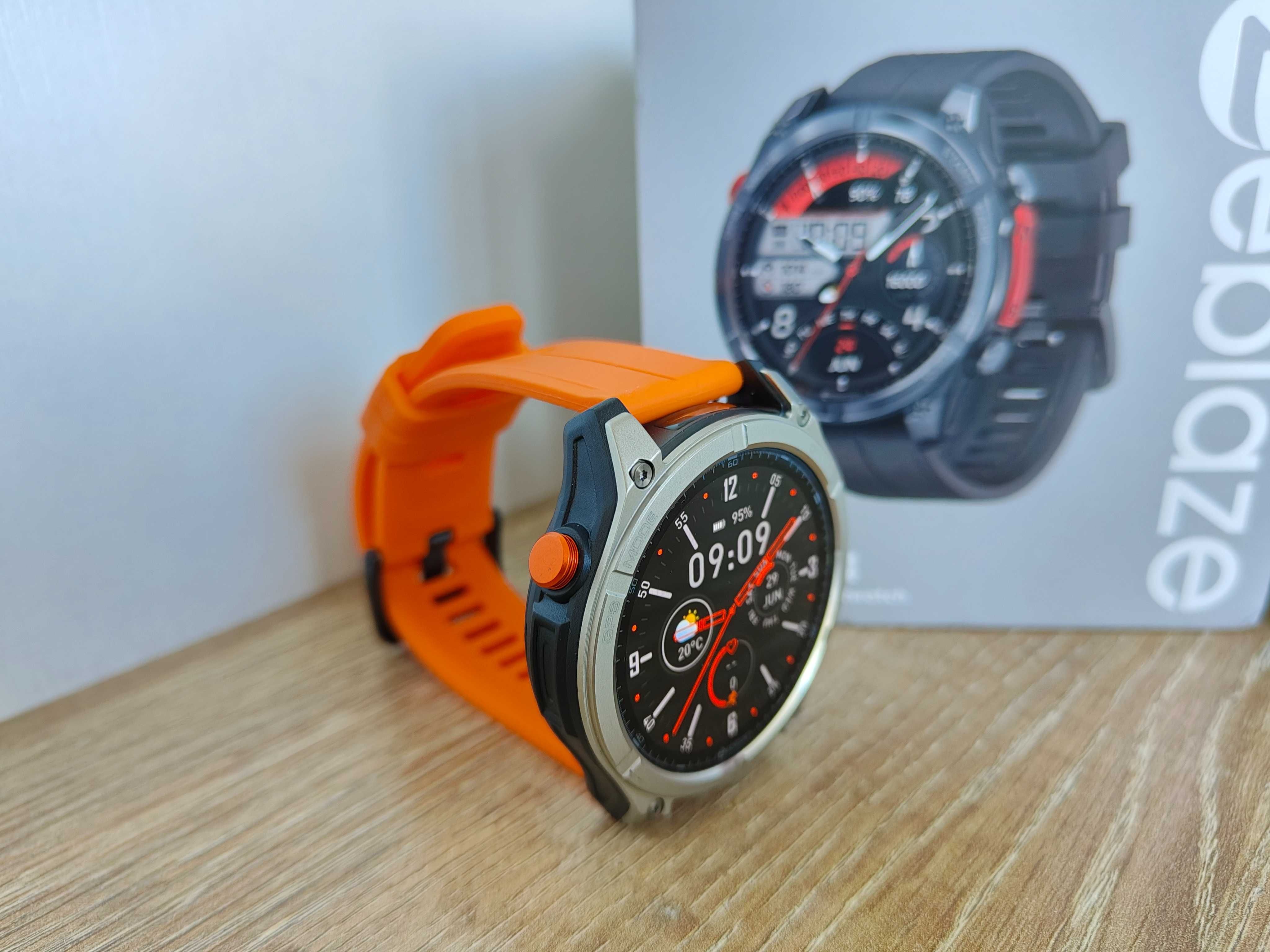 Zeblaze Stratos 4, 1.43" Amoled, GPS, 500 мАг, 5 ATM, смарт-годинник