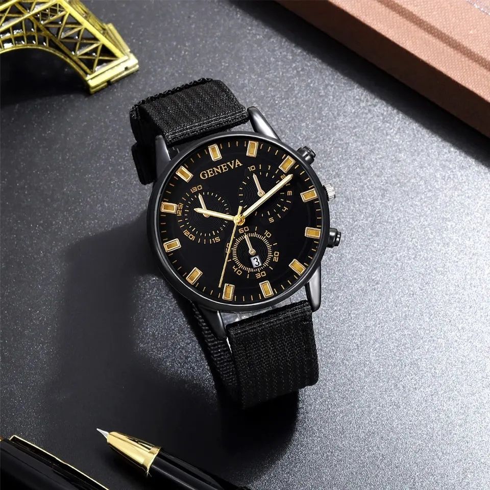 Conjunto Relógio Masculino e Pulseiras