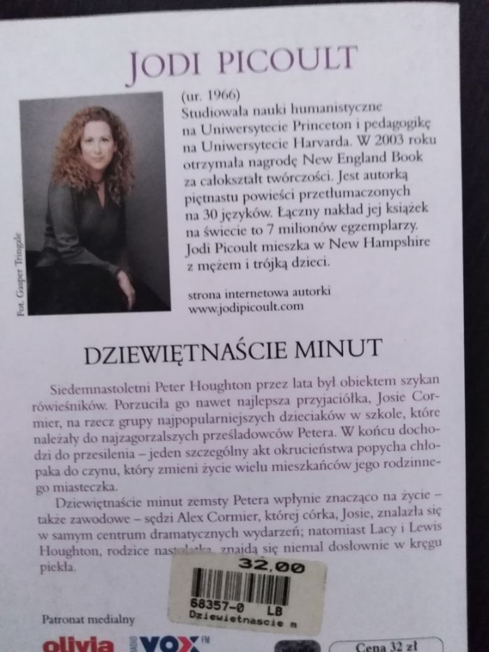 Jodi Picoult Krucha jak lód Przemiana Bez Mojej zgody 19 minut