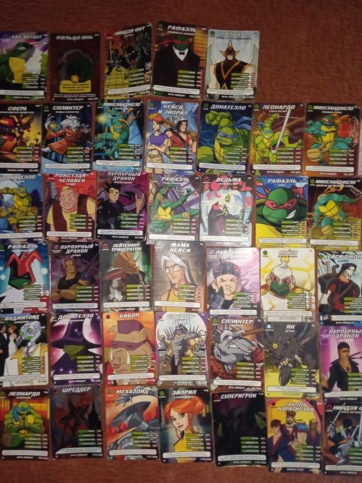 Карточки Черепашки Ниндзя Марвел АТБ Арена