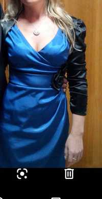 Праздничное, нарядное платье синего цвета 44-46