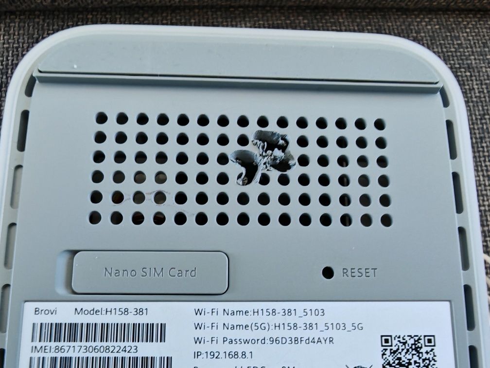 Huawei Brovi H158 CPE 3 Router 5G na kartę SIM modem