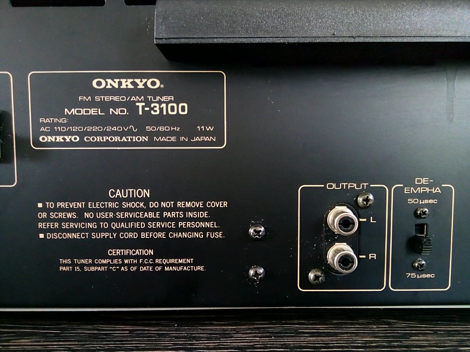 ONKYO T-3100 FM Stereo/AM Tuner