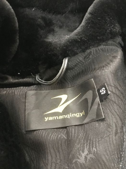 Шуба мутон з норкою