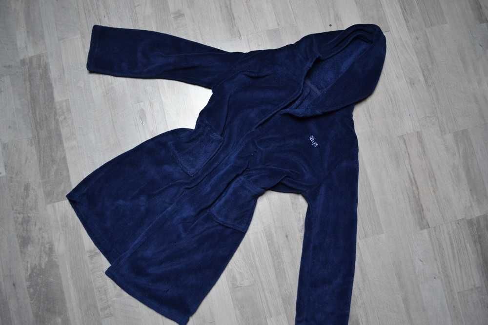 Granatowy szlafrok dla dziewczynki lub chłopca 12/13 lat