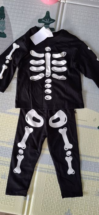 Strój kościotrup H&M 80 Halloween