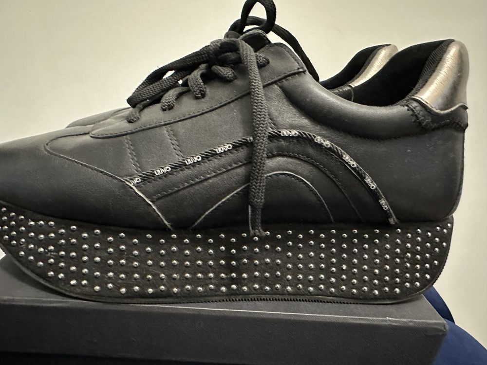 39 Liu Jo Casadei platforma adidasy sneakersy skóra naturalna PREMIUM