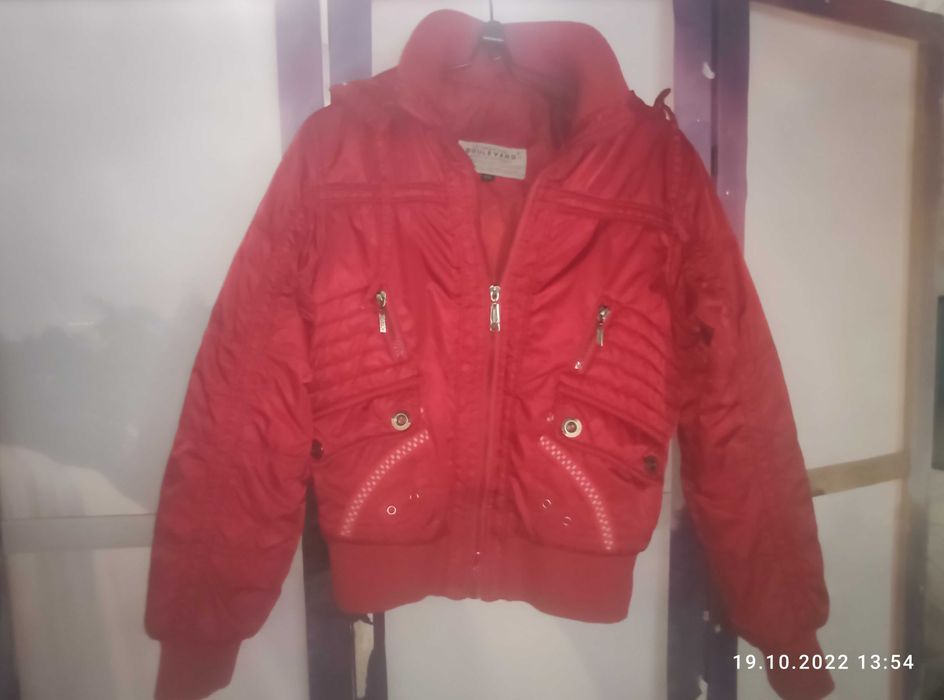 Модная куртка осенне-весенняя, теплая зима, синтепон разм 146+подарки