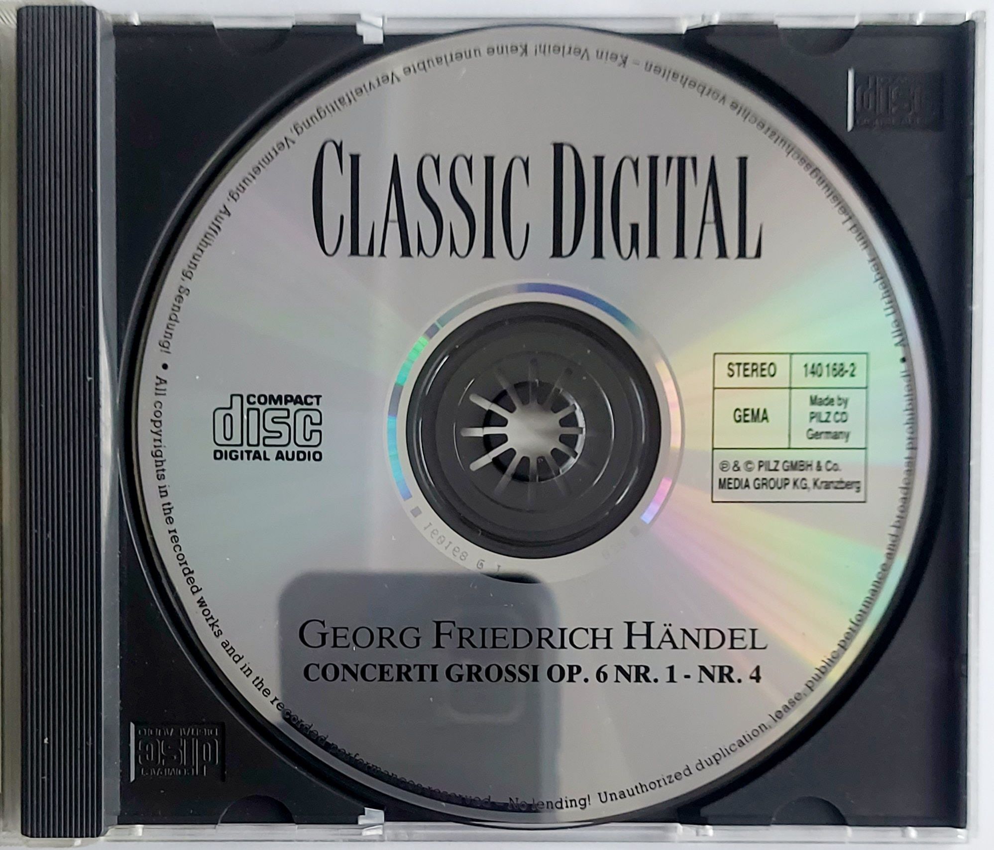 Classics Digital Handel Concerti Grossi op.6 nr1 nr4