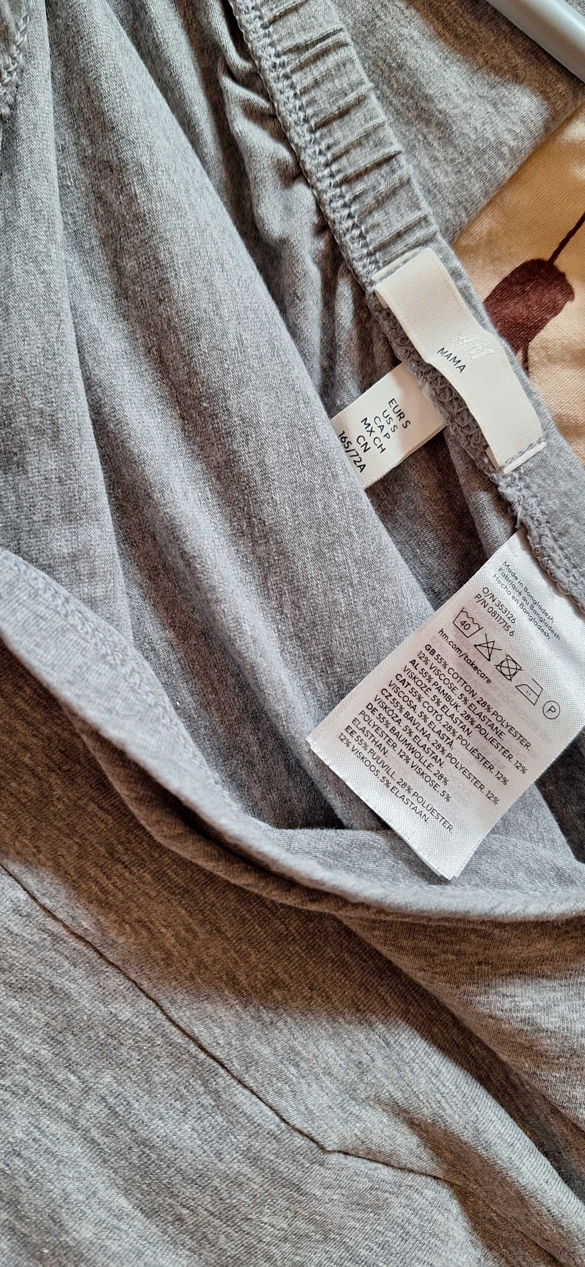 Spodnie dresowe S i M H&M mama ciążowe bawełna,viskoza