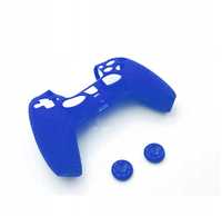 Skórka obudowa etui na kontroler PS5 Niebieski