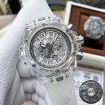 Zegarek męski hublot transparentny akryl