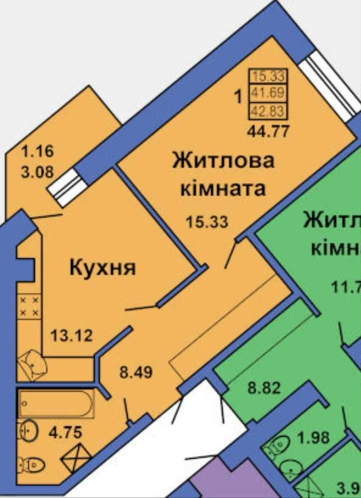 Продам 1к квартиру в новобудові по вул. Весняна